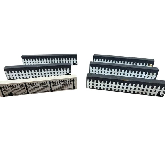 Vintage The Cat's Meow Wooden Town Set 1988-1995 Collectibles Set of 12 - Picture 13 of 15